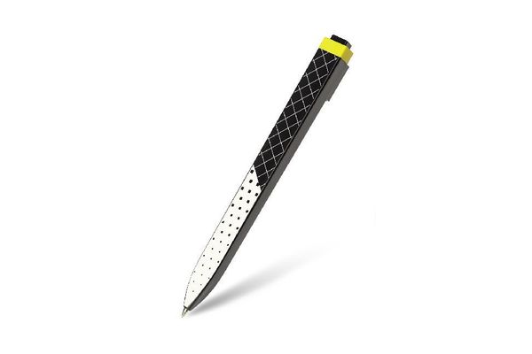 Moleskine Kugelschreiber - Go mit Etikett für Display Schwarz, Mine 1,0 mm, Muster Gelb