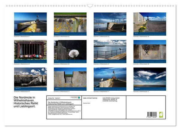 Produktbild: Die Nordmole in Wilhelmshaven. Historisches Relikt und Lieblingsort. (Wandkalender 2026 DIN A2 quer), CALVENDO Monatskalender
