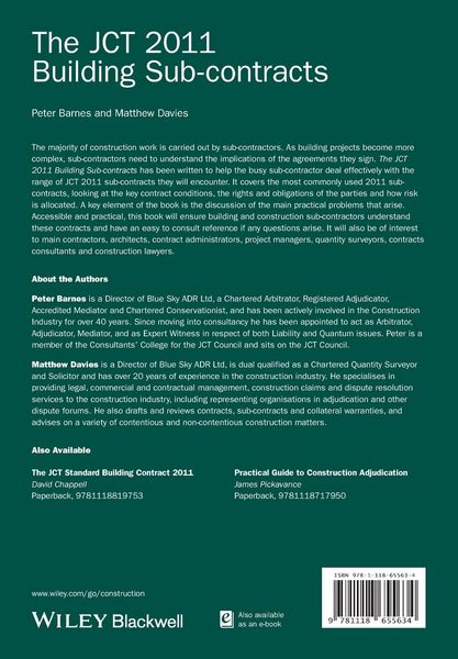Produktbild: The JCT 2011 Building Sub-contracts