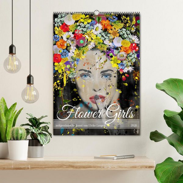 Produktbild: FLOWER GIRLS (Wandkalender 2026 DIN A2 hoch), CALVENDO Monatskalender