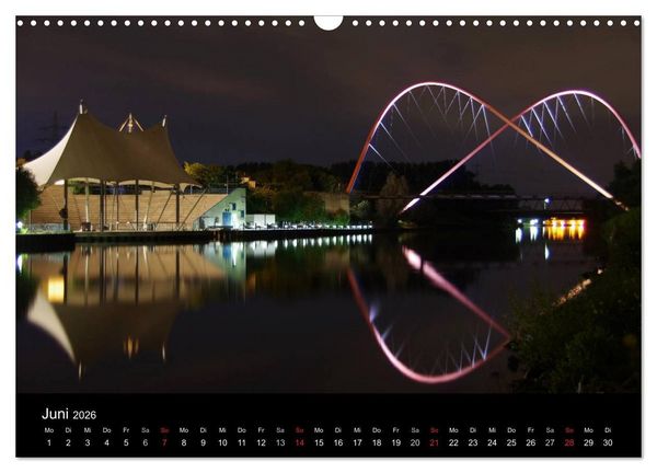 Produktbild: Wenn es Nacht wird im Ruhrgebiet (Wandkalender 2026 DIN A3 quer), CALVENDO Monatskalender