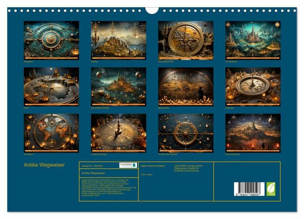 Produktbild: Antike Wegweiser (Wandkalender 2026 DIN A3 quer), CALVENDO Monatskalender