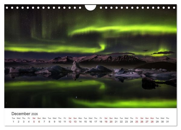 Produktbild: Iceland Aurora - Night Photography by Tony Prower (Wall Calendar 2026 DIN A4 landscape), CALVENDO 12 Month Wall Calendar