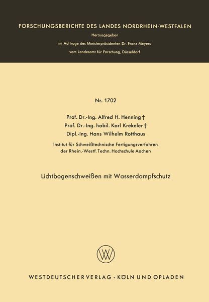 Produktbild: Lichtbogenschwei&szlig;en mit Wasserdampfschutz