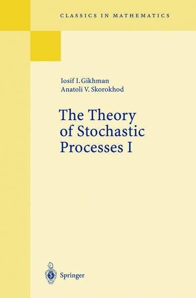 Produktbild: The Theory of Stochastic Processes I