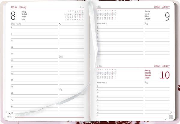 12-Monatskalender 2024 Kolibri und Schmetterlinge Mini Horizontal' -  'Buchkalender & Taschenkalender