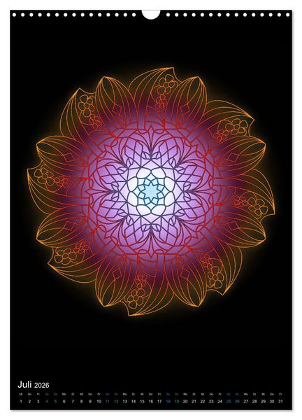 Produktbild: Mandala-Kalender 2026 (Wandkalender 2026 DIN A3 hoch), CALVENDO Monatskalender
