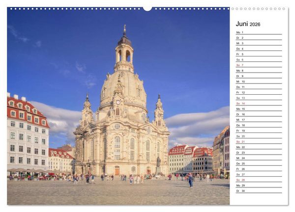 Produktbild: Barockstadt Dresden (Wandkalender 2026 DIN A2 quer), CALVENDO Monatskalender