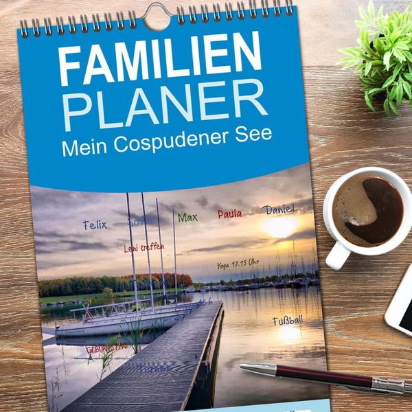 Produktbild: Familienplaner 2026 - Mein Cospudener See mit 5 Spalten (Wandkalender, 21 x 45 cm) CALVENDO