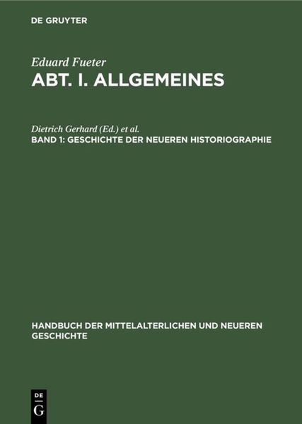 Produktbild: Geschichte der neueren Historiographie