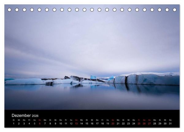 Produktbild: Island - Wundervolle Landschaften (Tischkalender 2026 DIN A5 quer), CALVENDO Monatskalender