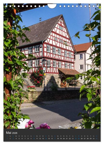 Produktbild: Str&uuml;mpfelbach - Fachwerkh&auml;user (Wandkalender 2026 DIN A4 hoch), CALVENDO Monatskalender