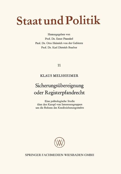Produktbild: Sicherungs&uuml;bereignung oder Registerpfandrecht