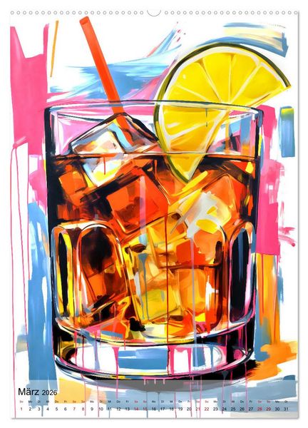 Produktbild: Abstrakte Cocktail-Palette! (hochwertiger Premium Wandkalender 2026 DIN A2 hoch), Kunstdruck in Hochglanz