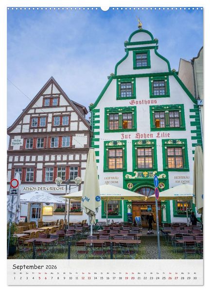 Produktbild: Erfurt - Zwischen Dom und Kr&auml;merbr&uuml;cke (hochwertiger Premium Wandkalender 2026 DIN A2 hoch), Kunstdruck in Hochglanz