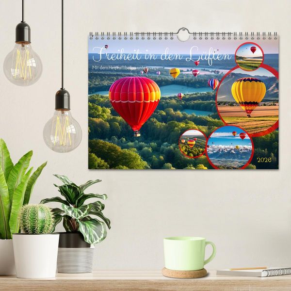 Produktbild: Freiheit in den L&uuml;ften . Mit dem Hei&szlig;luftballon unterwegs (Wandkalender 2026 DIN A4 quer), CALVENDO Monatskalender