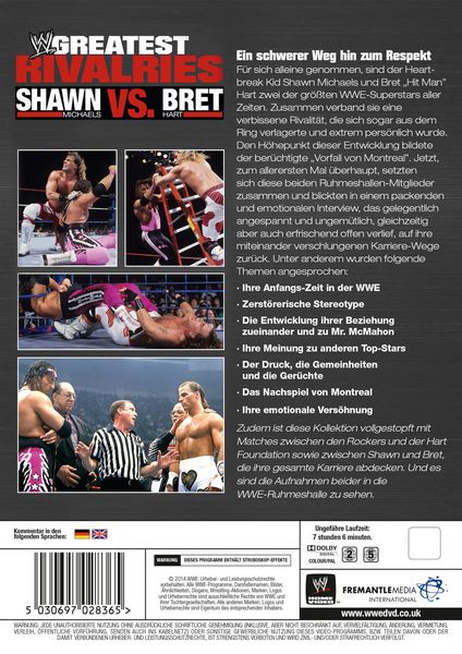 Produktbild: Greatest Rivalries - Shawn Michaels vs. Bret Hart [3 DVDs]
