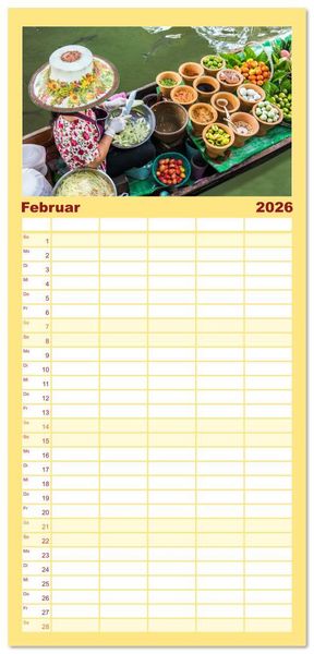 Produktbild: Familienplaner 2026 - BANGKOK Hauptstadt von Thailand mit 5 Spalten (Wandkalender, 21 x 45 cm) CALVENDO