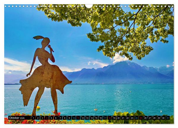 Produktbild: Montreux - ein Juwel am Ufer des Genfersees (Wandkalender 2026 DIN A3 quer), CALVENDO Monatskalender