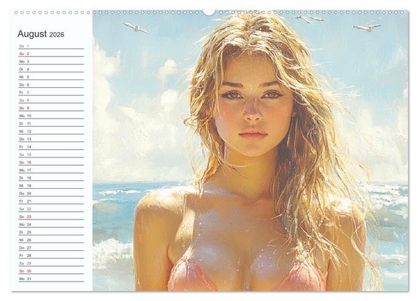 Produktbild: Frauen im Sommer. Lebensfreude, Sonne und Strand (Wandkalender 2026 DIN A2 quer), CALVENDO Monatskalender