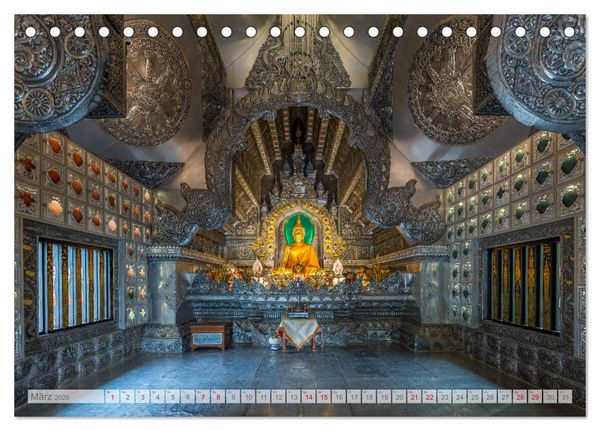 Produktbild: BUDDHA - Buddhistische Tempel in Nordthailand (Tischkalender 2026 DIN A5 quer), CALVENDO Monatskalender