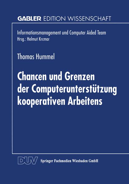 Produktbild: Chancen und Grenzen der Computerunterst&uuml;tzung kooperativen Arbeitens