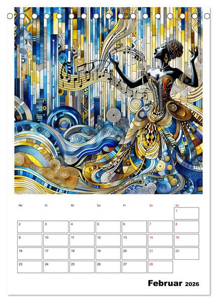 Produktbild: Taktvoll &ndash; Rhythmische Eleganz (Tischkalender 2026 DIN A5 hoch), CALVENDO Monatskalender