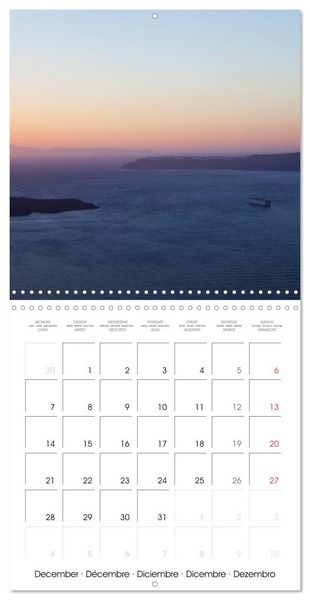Produktbild: Santorini, Une perle de la M&eacute;diterran&eacute;e (Calendrier mural carr&eacute; 2026 30x30 cm) Calendrier double avec une page pour vos prises de notes