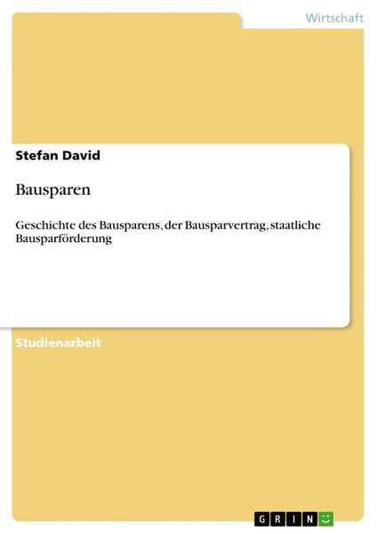 Produktbild: Bausparen