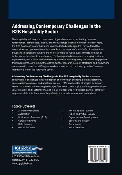 Produktbild: Addressing Contemporary Challenges in the B2B Hospitality Sector