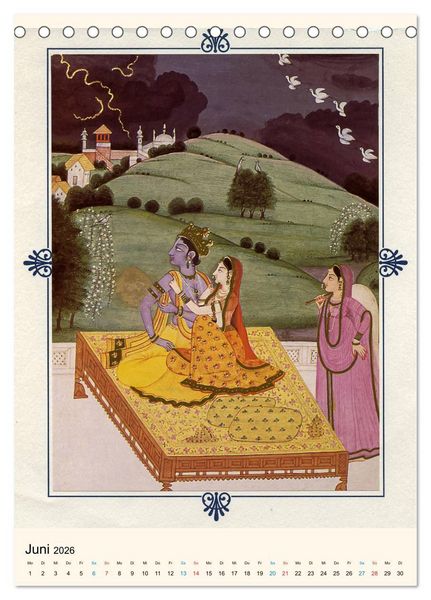 Produktbild: Indische Miniaturen (Tischkalender 2026 DIN A5 hoch), CALVENDO Monatskalender