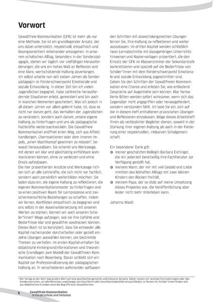 Produktbild: Gewaltfreie Kommunikation in F&ouml;rderschule und Inklusion