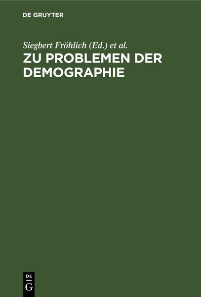 Produktbild: Zu Problemen der Demographie