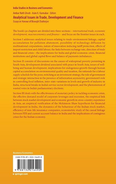 Produktbild: Analytical Issues in Trade, Development and Finance