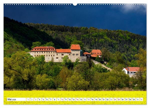 Produktbild: Werra Burgen Steig (hochwertiger Premium Wandkalender 2026 DIN A2 quer), Kunstdruck in Hochglanz