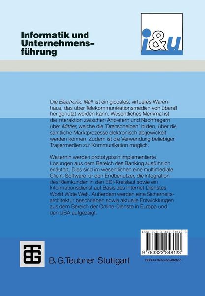 Produktbild: Electronic Mall: Banking und Shopping in globalen Netzen