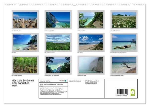 Produktbild: M&ouml;n...die Sch&ouml;nheit einer d&auml;nischen Insel (hochwertiger Premium Wandkalender 2026 DIN A2 quer), Kunstdruck in Hochglanz