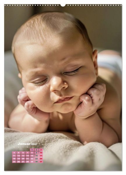 Produktbild: Gl&uuml;ckliche Babys (hochwertiger Premium Wandkalender 2027 DIN A2 hoch), Kunstdruck in Hochglanz
