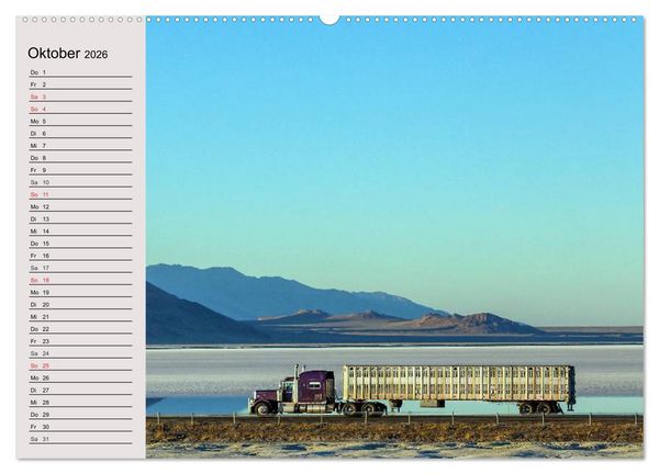 Produktbild: US-Trucks. Faszination Langhauber (Wandkalender 2026 DIN A2 quer), CALVENDO Monatskalender