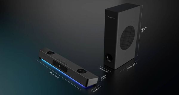 Produktbild: CREATIVE Sound Blaster Katana V2X, 2.1 Soundbar, HDMI ARC, USB Audio, SXFI, Optical-In
