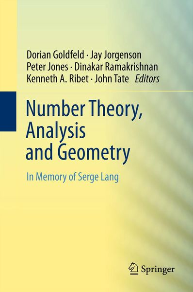 Produktbild: Number Theory, Analysis and Geometry