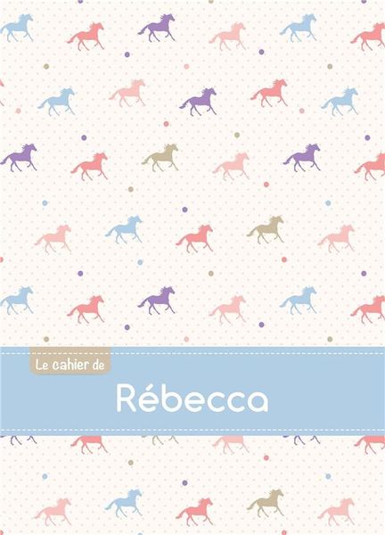 Produktbild: Cahier rebecca blanc,96p,a5 chevaux