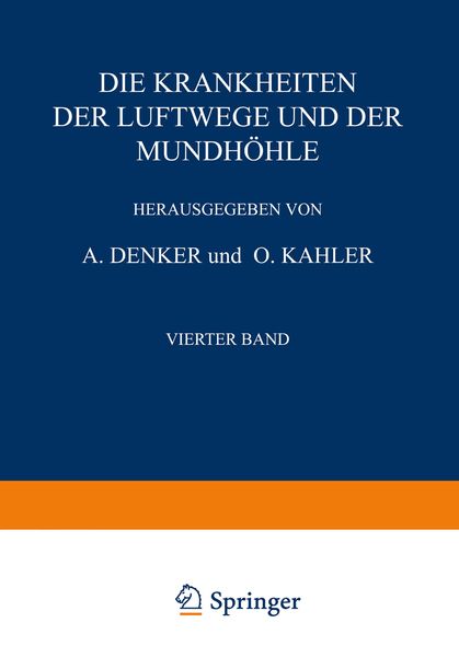 Produktbild: Die Krankheiten der Luftwege und der Mundh&ouml;hle