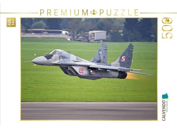 CALVENDO Puzzle MiG-29 | 500 Teile Lege-Größe 48 × 36 cm Foto-Puzzle für Erwachsene