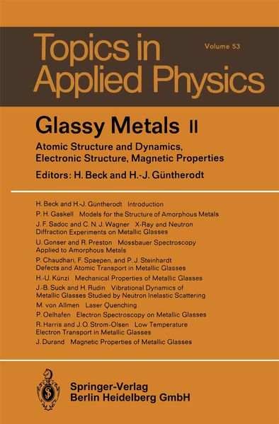 Produktbild: Glassy Metals II