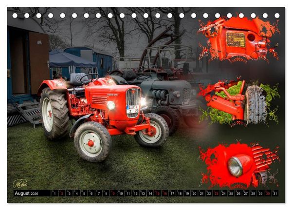Produktbild: Oldtimer - Traktoren (Tischkalender 2026 DIN A5 quer), CALVENDO Monatskalender
