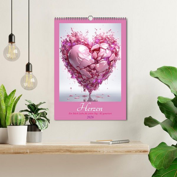 Produktbild: Herzen (Wandkalender 2026 DIN A3 hoch), CALVENDO Monatskalender