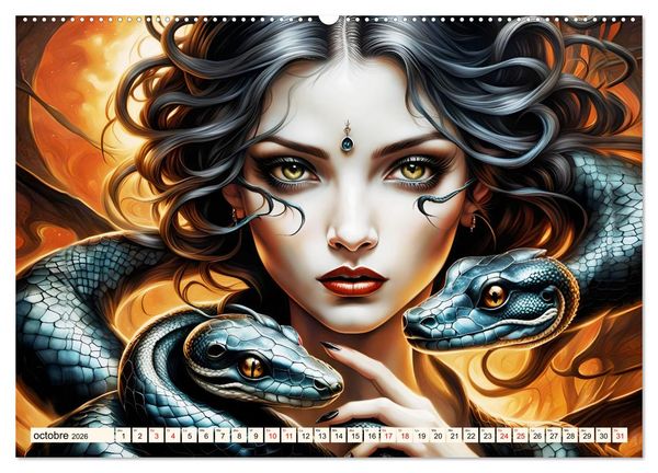 Produktbild: Adoratrice de serpents (Calendrier mural 2026 DIN A2 vertical) calendrier de bureau