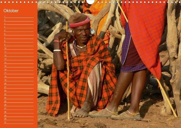 Produktbild: Faszination Afrika: Massai Geburtstagskalender (Wandkalender immerw&auml;hrend DIN A4 quer)