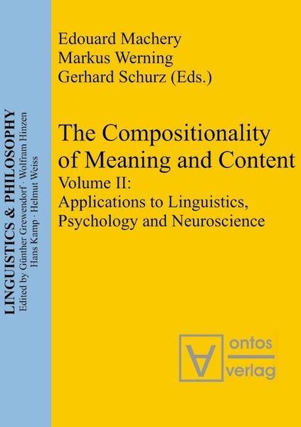 Produktbild: Applications to Linguistics, Psychology and Neuroscience